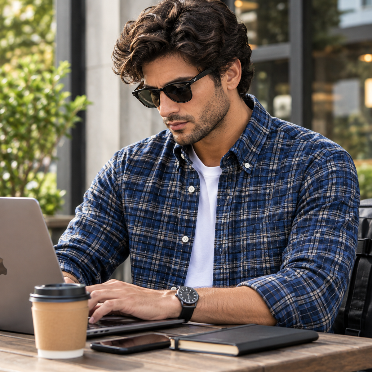 Indigo Blue Overchecked Shirt