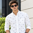 Multi Hare Non Iron White Check Shirt