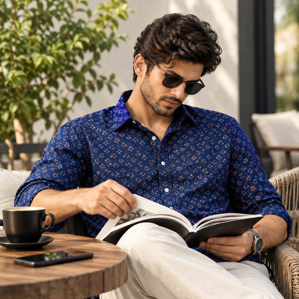 Indigo Blue Diamond Shirt