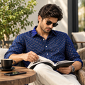 Indigo Blue Diamond Shirt