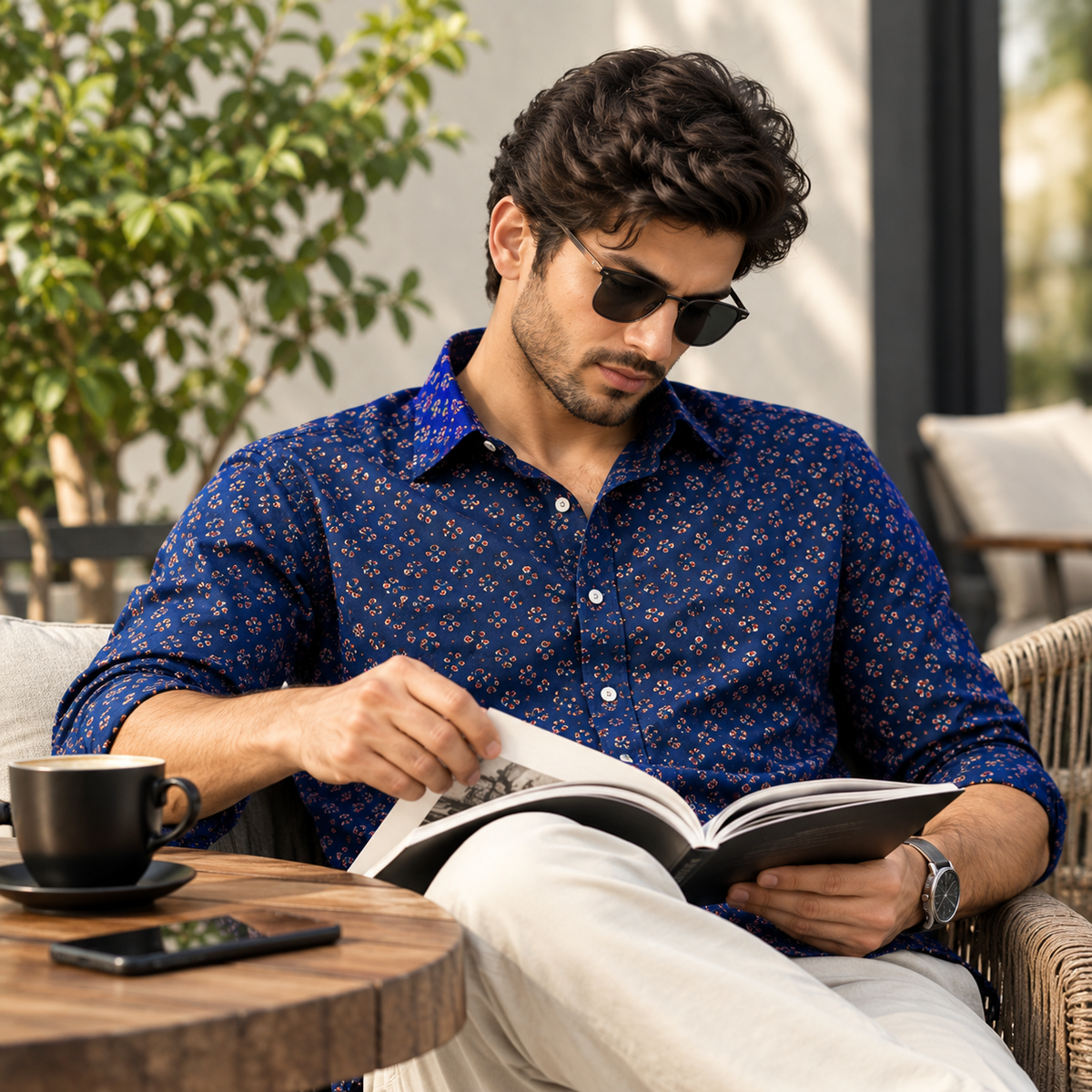 Indigo Blue Diamond Shirt