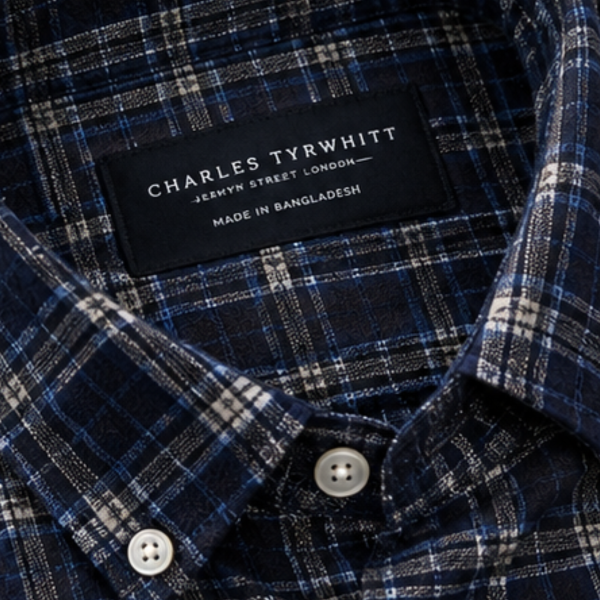 French Blue Check Shirt